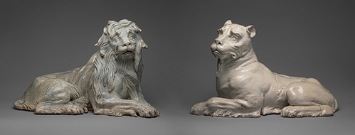 Löwe und Löwin, Johann Gottlieb Kirchner zugeschrieben, H. 54 cm. Foto: Metropolitan Museum of Art, New York.